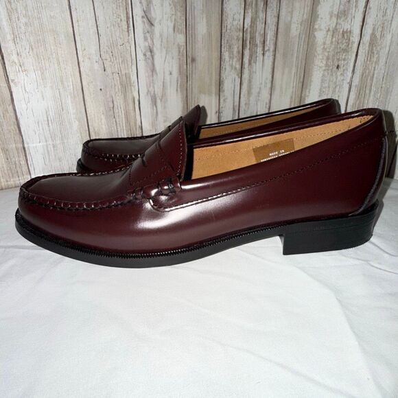 Sebago Classic Dan Burgundy Leather Penny Loafers | Unisex Preppy Handsewn Moc T - Picture 1 of 15